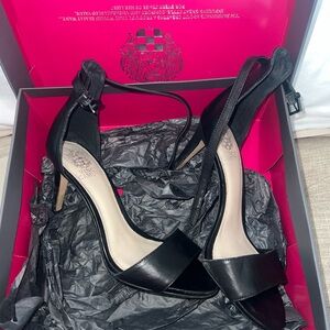 Vince Camuto Black Strappy Heels
